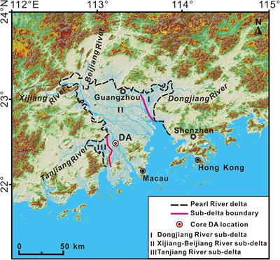 Chronology of a Holocene Core From the Pearl River Delta in Southern China